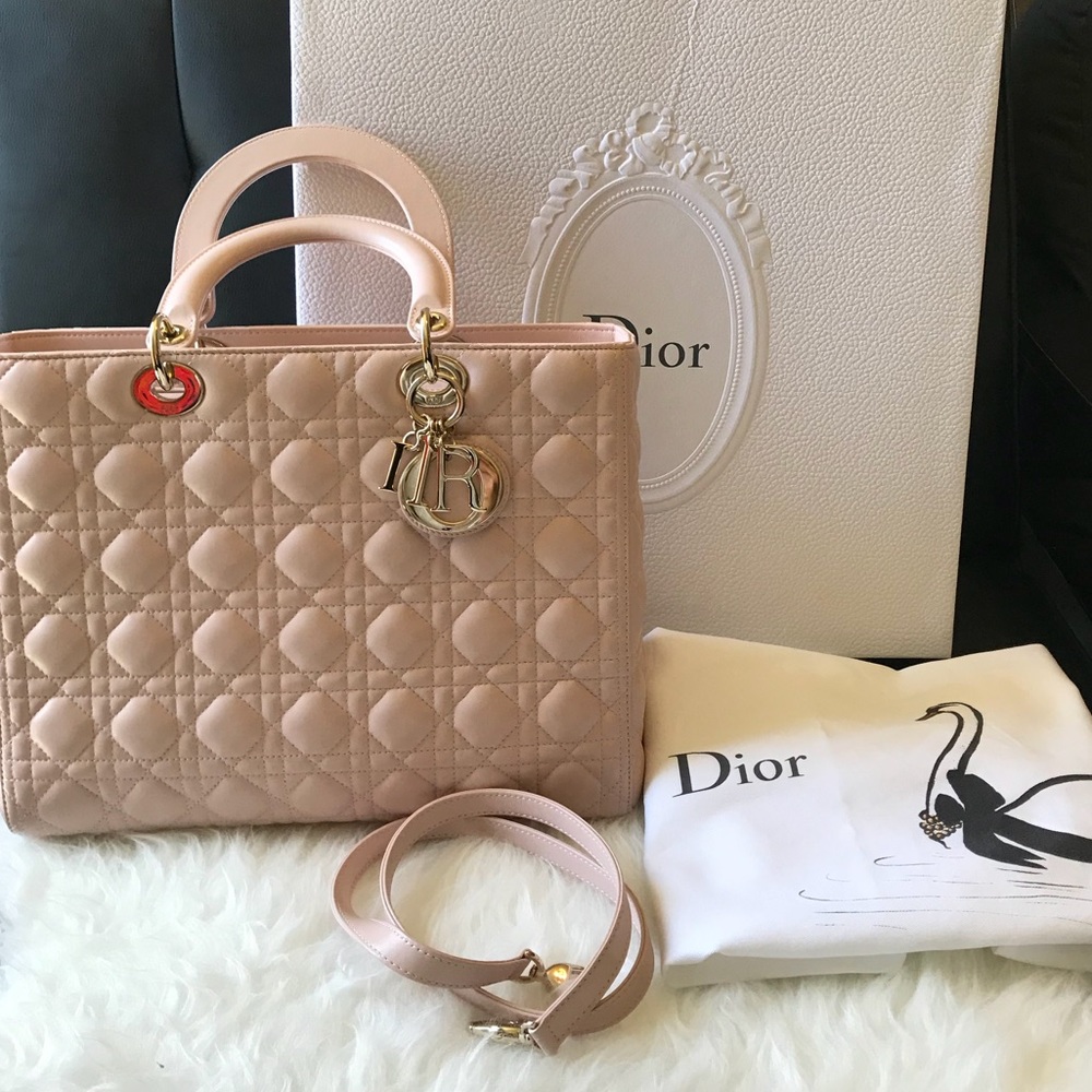 ❌SOLD❌ authentic Lady Dior lambskin size large